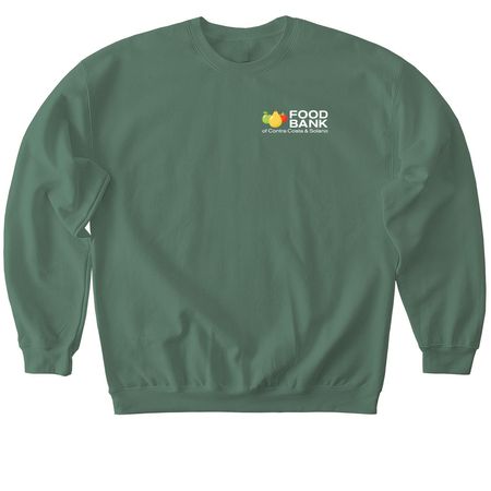 Food Bank Classic Logo, a Military Green Softstyle Crewneck Sweatshirt