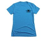25 logo Womens and youth&nbsp;, a Turquoise Women's Slim Fit Tee (back-view)