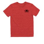 25 logo Womens and youth&nbsp;, a Rise Up Red Allmade Youth Eco Triblend Tee (back-view)
