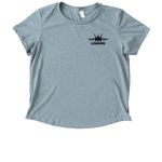 25 logo Womens and youth&nbsp;, a I Like You Blue Allmade Eco Triblend Women?s Scoop Neck Tee (back-view)