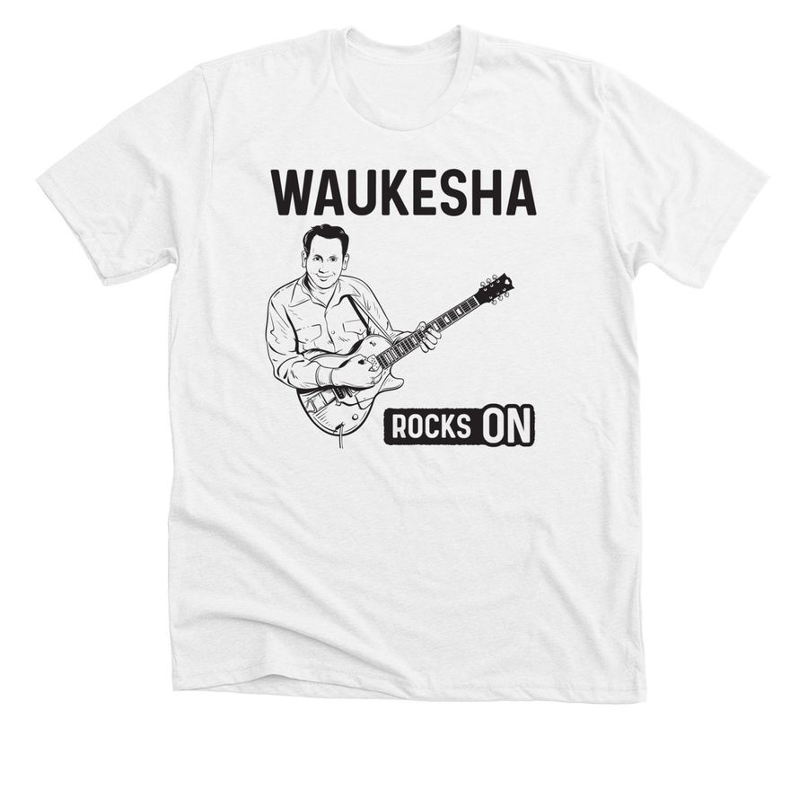 Gibson Gives: Waukesha Band Fundraiser, a White Premium Unisex Tee