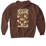 LIVE IN THE CREAM: Welcome to the Creamery., a Cocoa Softstyle Pullover Hoodie (back-view)