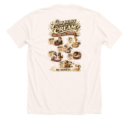 LIVE IN THE CREAM: Welcome to the Creamery., a Heather Natural Premium Unisex Tee