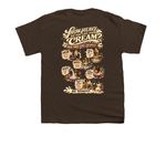 LIVE IN THE CREAM: Welcome to the Creamery., a Dark Chocolate Youth Unisex Tee (back-view)