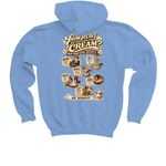 LIVE IN THE CREAM: Welcome to the Creamery., a Carolina Blue Youth Pullover Hoodie (back-view)