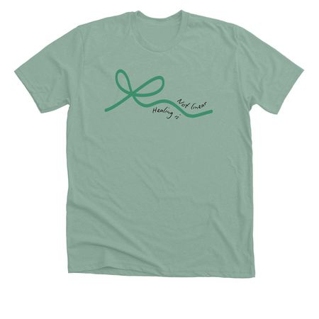 Healing is Not Linear&nbsp;, a Heather Dusty Blue Premium Unisex Tee