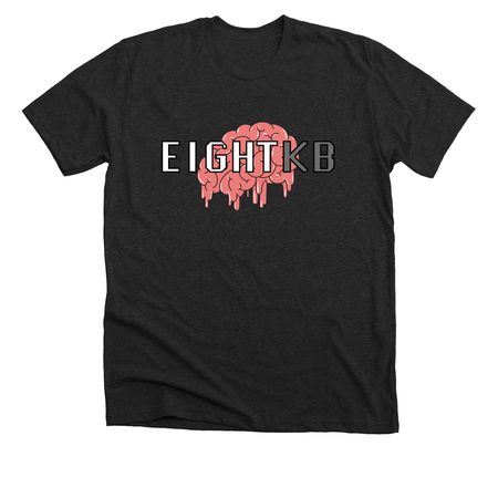 EightKB "Melting Brain", a Dark Grey Heather Premium Unisex Tee