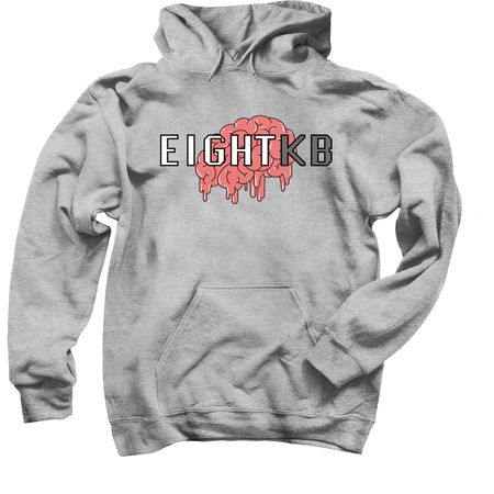 EightKB "Melting Brain", a Sport Grey Pullover Hoodie