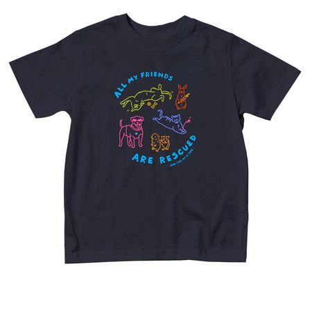 All My Friends are Rescued: Toddler Edition, a Navy Toddler Tee