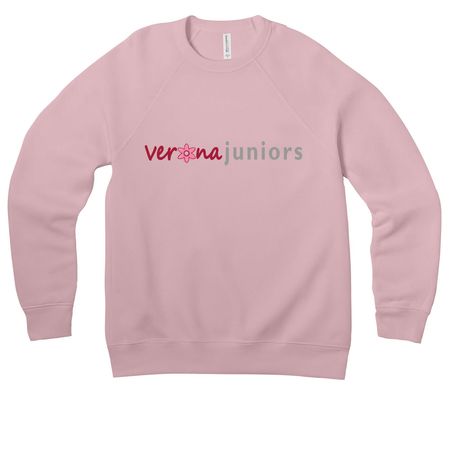 The Verona Juniors Classics Collection, a Pink Premium Raglan Crewneck Sweatshirt