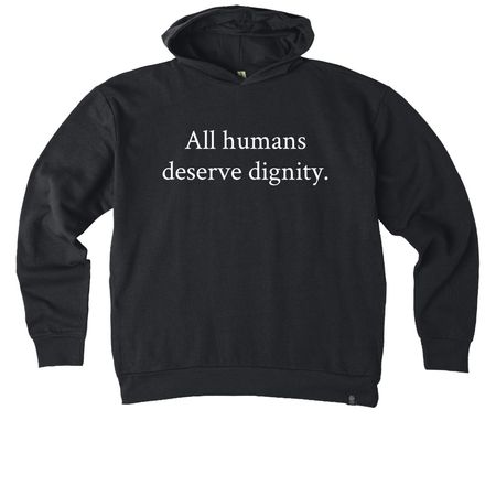 Dignity. (LuLu's Free Store), a Black Reclaimist Pullover Hoodie