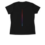 Hyperlinks Tech Tees, a Black Women's Performance Tee (back-view)