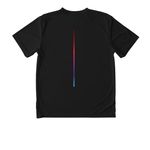 Hyperlinks Tech Tees, a Black Youth Performance Tee (back-view)