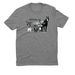 The memorial shirt honoring Barkley, a Aluminum Grey Allmade Eco Triblend Unisex Tee