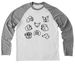 Ask Me About My Foster, a Aluminum Grey/ Bright White Allmade Eco Triblend Colorblock Raglan Long Sleeve Tee