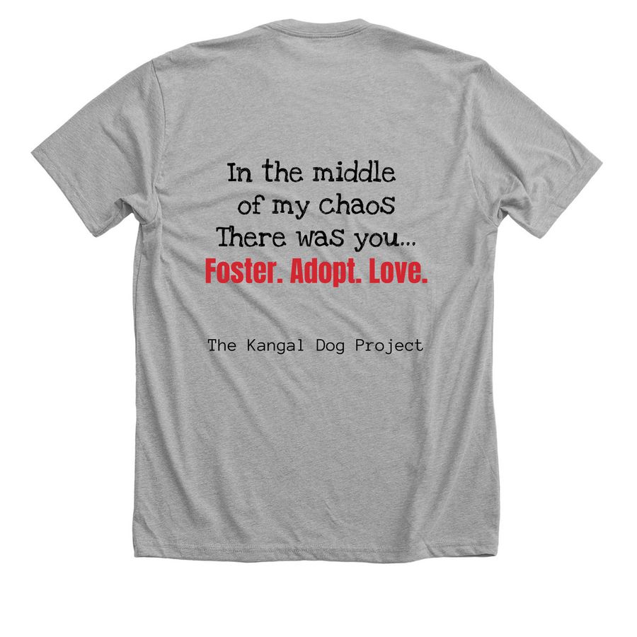 Foster Dad, a Athletic Heather Premium Unisex Tee (back-view)