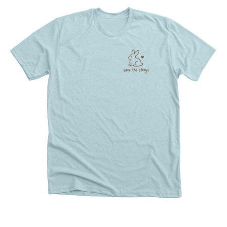 Save The Strays, a Heather Ice Blue Premium Unisex Tee