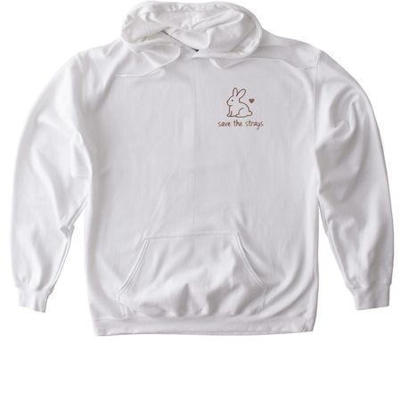 Save The Strays, a White Gildan Softstyle Pullover Hoodie
