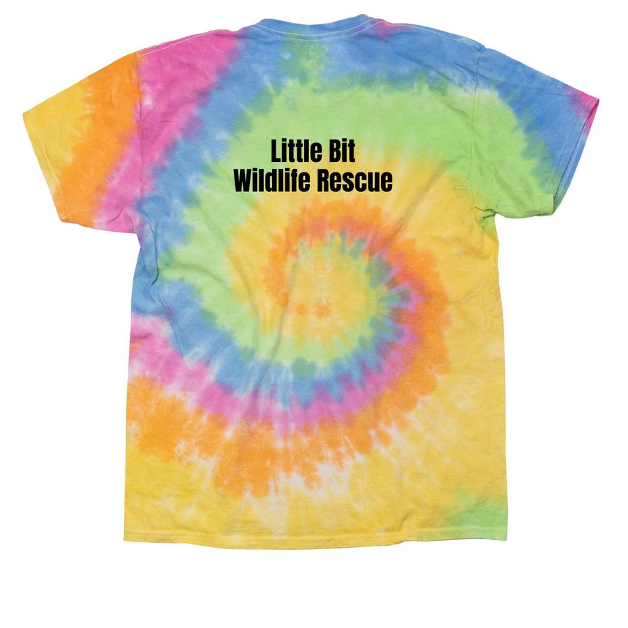 Little Bit Rescue | Gimmie Coon Shirt, a Eternity Classic Tie Dye Tee (back-view)