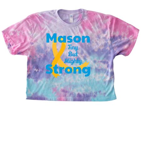 Support Mason's Fight, a Cotton Candy Women's Tie Dye Cropped Tee