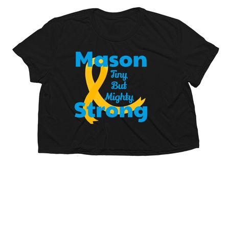 Support Mason's Fight, a Black Women?s Flowy Cropped Tee