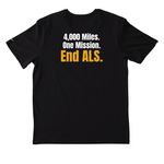C2C4ALS Jersey "End ALS", a Black Nike Dri-FIT Jersey Blend Performance Tee (back-view)