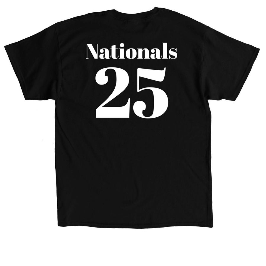 Eastern Michigan Cheerleading, a Black Classic Unisex Tee (back-view)