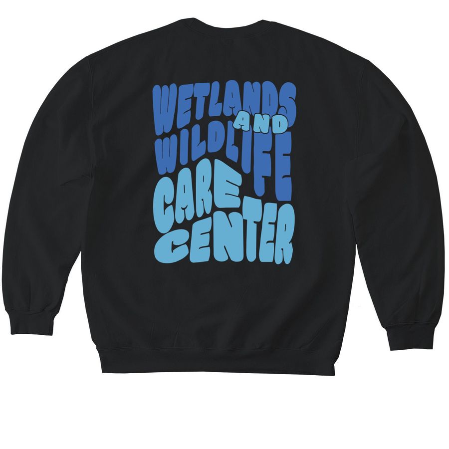 Splashberry Groovy Crewneck, a Black Softstyle Crewneck Sweatshirt (back-view)