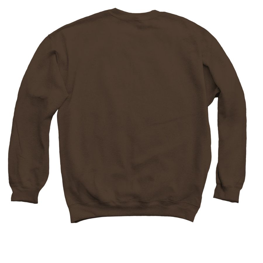 Airports & Espresso Shirt, a Dark Chocolate Crewneck Sweatshirt (back-view)