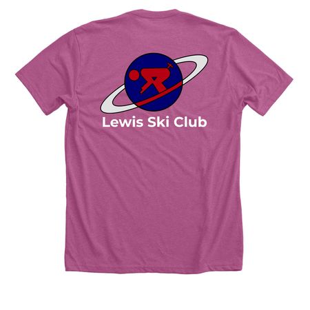 Lewis Ski Club - Summer Apparel, a Heather Magenta Premium Unisex Tee (back-view)