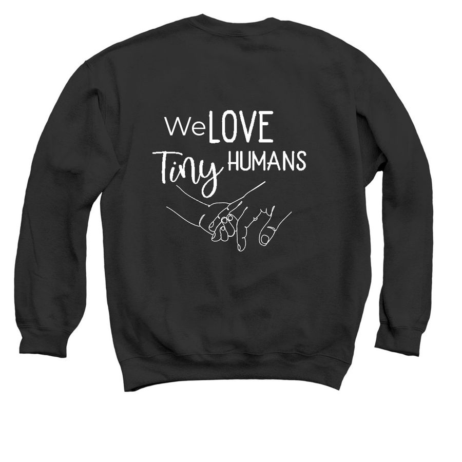 Pediatric Shirts for Wellstar MCG Health, a Black Crewneck Sweatshirt (back-view)