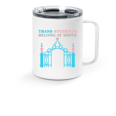 Stainless Steel Travel Mug pink +Everywhere&nbsp;, a White Stainless Steel Travel Mug