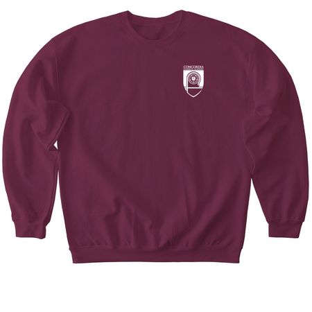 Rooted in Christ, a Maroon Softstyle Crewneck Sweatshirt