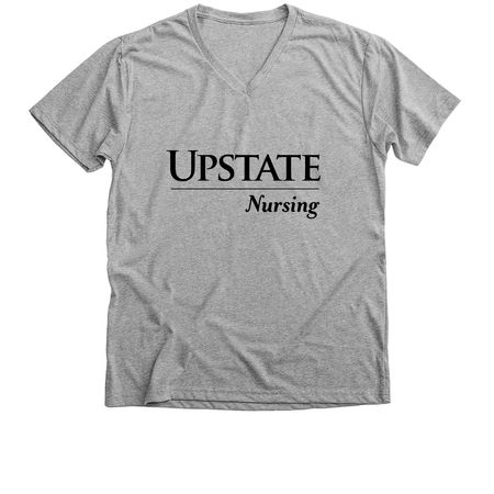 Upstate Nursing stethoscope&nbsp;, a Athletic Heather Premium V-Neck Tee