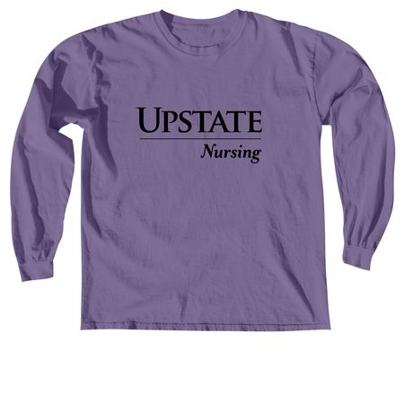 Upstate Nursing stethoscope&nbsp;, a Grape Comfort Colors Long Sleeve Tee