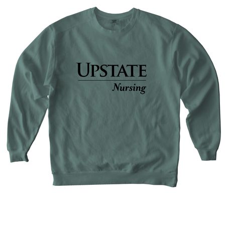 Upstate Nursing stethoscope&nbsp;, a Blue Spruce Comfort Colors Crewneck Sweatshirt