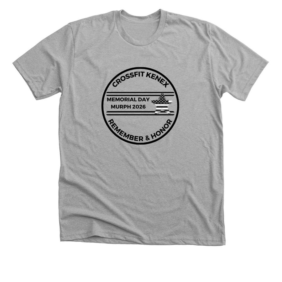 Murph Shirts - Black Text, a Athletic Heather Premium Unisex Tee