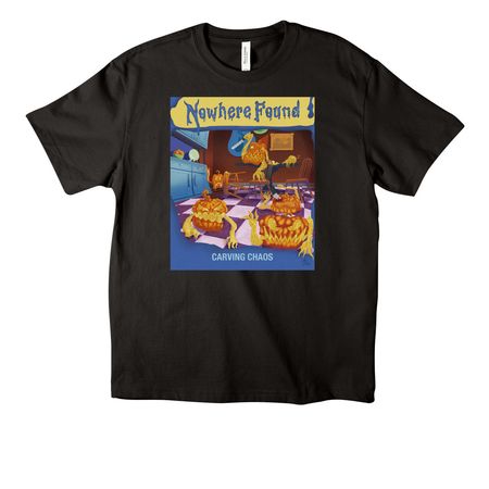 CARVING CHAOS, a Black Unisex Heavyweight Tee
