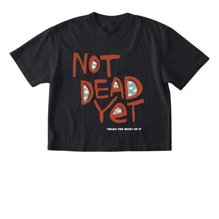 NOT DEAD YET ?clouds?, a Black Comfort Colors Boxy Tee