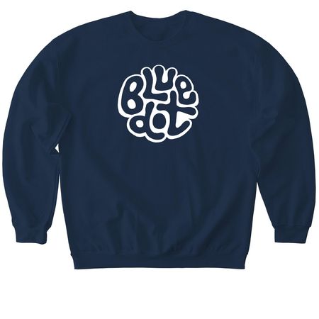 blue dot, a Navy Softstyle Crewneck Sweatshirt