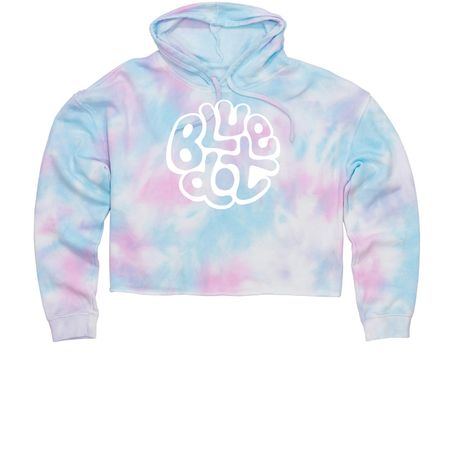 blue dot, a Cotton Candy Women?s Tie Dye Cropped Hoodie