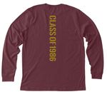 HIGHLANDER4LIFE - CLASS OF 1986, a Heather Maroon Premium Long Sleeve Tee (back-view)