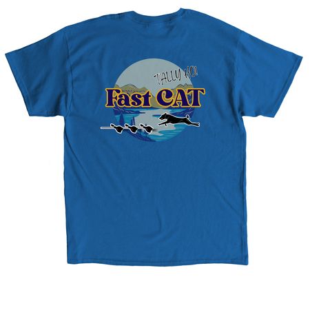 BCNNJ Fast CAT, a Royal Classic Unisex Tee (back-view)