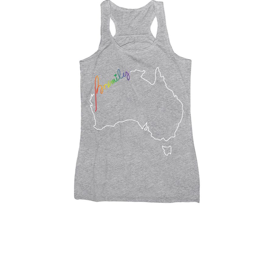 Australia Bramily!, a Athletic Heather Women's Racerback