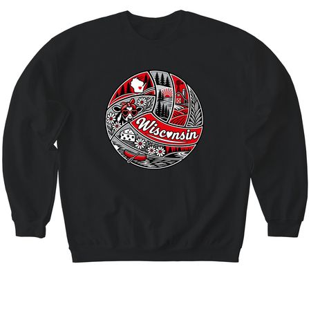 *TEAM FAVORITE* VB PANELS, a Black Softstyle Crewneck Sweatshirt