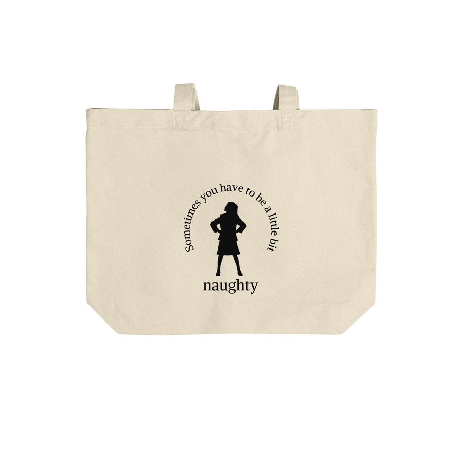 Matilda - Naughty Tote Bag, a Natural Cotton Canvas Tote Bag
