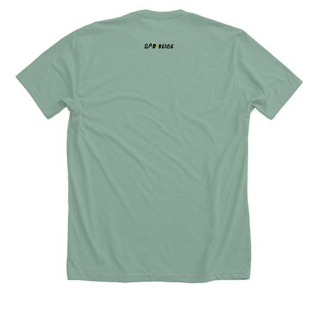 The Only Data Centers I Want are Libraries, a Heather Dusty Blue Premium Unisex Tee (back-view)