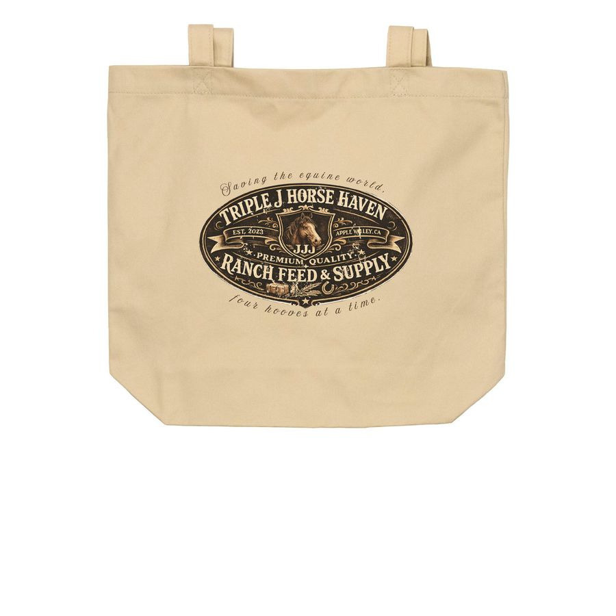 JJJ Feed bag, a Oyster Organic Cotton Tote Bag