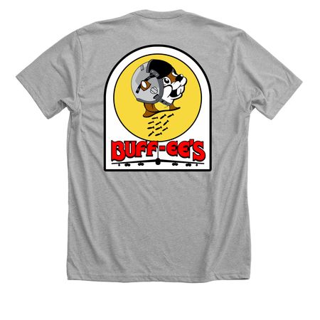 B-52 (BUFF-EE'S)&nbsp;, a Athletic Heather Premium Unisex Tee (back-view)