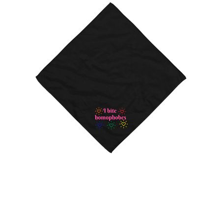 I Bite Homophobes, a Black Cotton Bandana